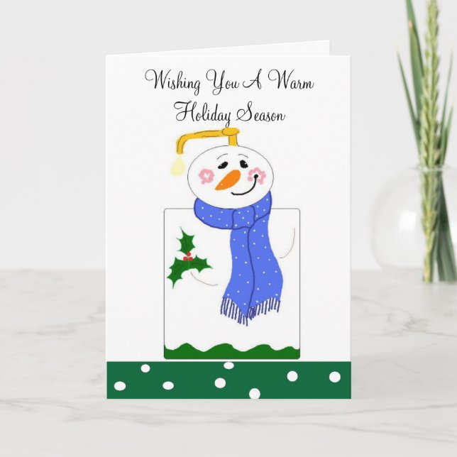 Cartes Pour Fêtes Annuelles Pompe à savon Snowman (Devant)