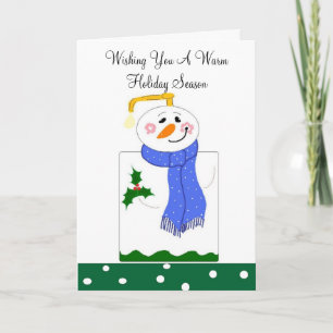 Cartes Pour Fêtes Annuelles Pompe à savon Snowman