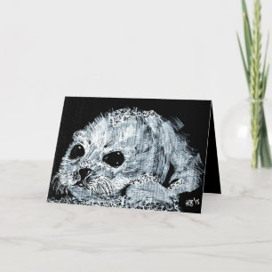 Cartes Pour Fêtes Annuelles Pompe de phoque à neige
