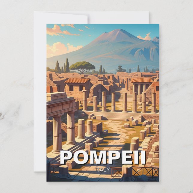 Cartes Pour Fêtes Annuelles Pompéi Italie Mont Vésuve Voyage (Devant)