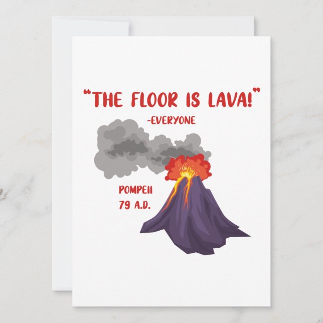 Cartes Pour Fêtes Annuelles Pompéi Le Sol Est Lava (Devant)