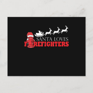 Cartes Pour Fêtes Annuelles Pompier Cadeaux de Noël Père Noël Pompier