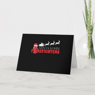 Cartes Pour Fêtes Annuelles Pompier Cadeaux de Noël Père Noël Pompier