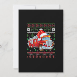 Cartes Pour Fêtes Annuelles Pompier Pompier Noël mignon garçon Santa Hat
