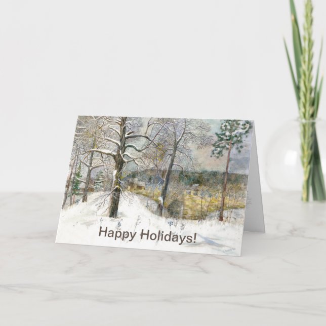 Cartes Pour Fêtes Annuelles pont d'hiver (Devant)