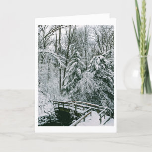 Cartes Pour Fêtes Annuelles Pont neigeux