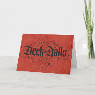 Cartes Pour Fêtes Annuelles PONT Traditionnel LES HALLS Calligraphie Noël