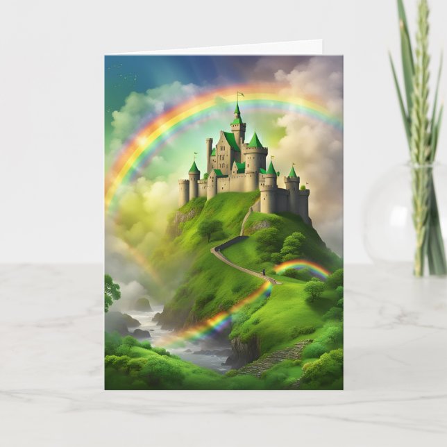 Cartes Pour Fêtes Annuelles Ponts Faits d'Arcs-en-Ciel St. Patrick's Day (Devant)