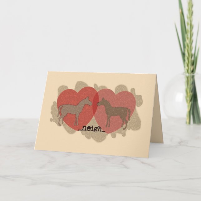 Cartes Pour Fêtes Annuelles Pony Love Valentine's Day Greeting Card (Devant)