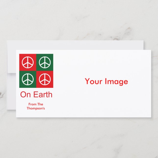 Cartes Pour Fêtes Annuelles Pop Art Christmas PEACE (Devant)
