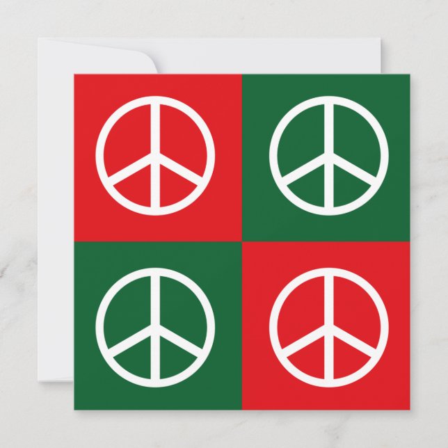 Cartes Pour Fêtes Annuelles Pop Art Christmas PEACE (Devant)