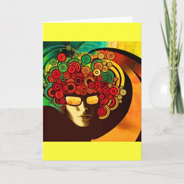 Cartes Pour Fêtes Annuelles pop art psychédélique (Devant)