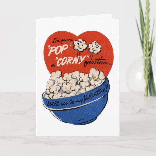 Cartes Pour Fêtes Annuelles Pop "Corny" Valentine (Devant)