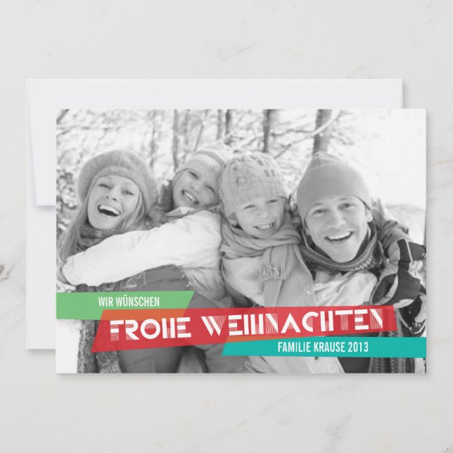 Cartes Pour Fêtes Annuelles Pop der Farbe Weihnachtskarte (Devant)