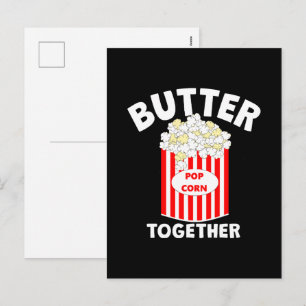 Cartes Pour Fêtes Annuelles Popcorn de film BUTTER Together