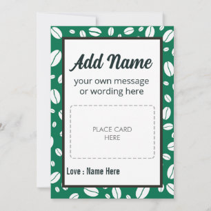 Cartes Pour Fêtes Annuelles Porte-carte cadeau de café PERSONNALISÉ