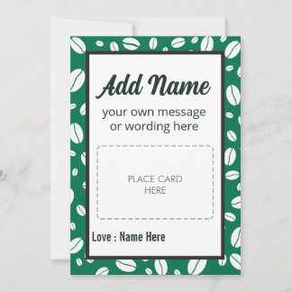 Cartes Pour Fêtes Annuelles Porte-carte cadeau de café PERSONNALISÉ