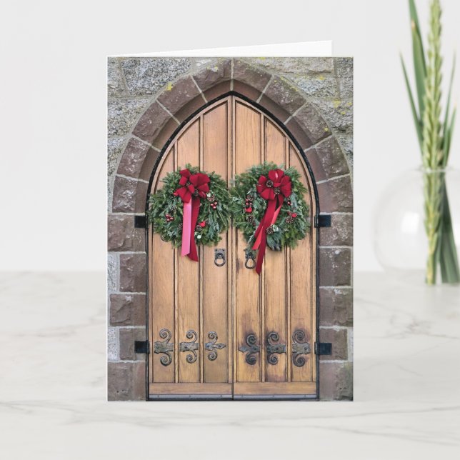 Cartes Pour Fêtes Annuelles Porte d'église (Devant)