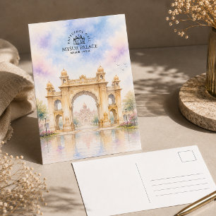 Cartes Pour Fêtes Annuelles Porte d'entrée du palais de Mysur, Inde Art de v
