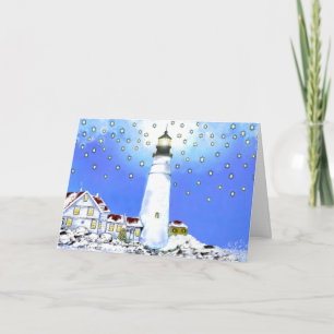 Cartes Pour Fêtes Annuelles Portland Head Light Christmas Card# 9