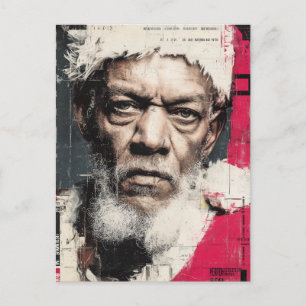 Cartes Pour Fêtes Annuelles Portrait abstrait du Père Noël