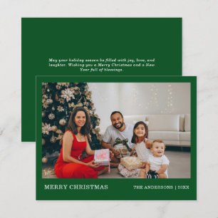 Cartes Pour Fêtes Annuelles Portrait de famille minimal moderne Joyeux Noël