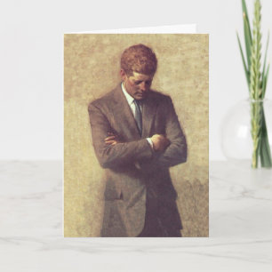 Cartes Pour Fêtes Annuelles Portrait de fonctionnaire du Président John F.