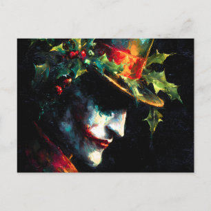 Cartes Pour Fêtes Annuelles Portrait de Joker de Noël Festif