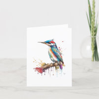 Portrait d'oiseau de pic-vert en aquarelles et sty
