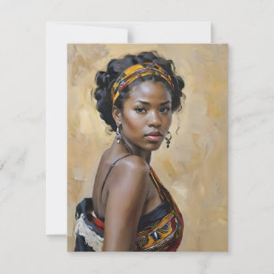 Cartes Pour Fêtes Annuelles Portrait femme africaine H