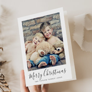 Cartes Pour Fêtes Annuelles Portrait minimaliste Joyeux Noël