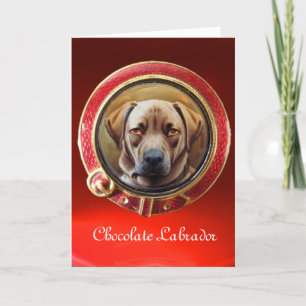 Cartes Pour Fêtes Annuelles PORTRAITS DE CHIEN MINIATURE CHOISI Labrador