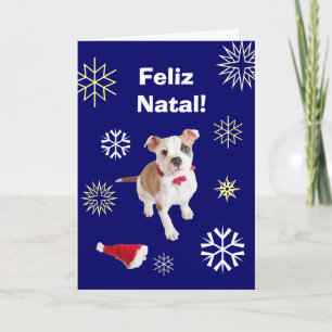 Cartes Pour Fêtes Annuelles Portugais : Feliz natal ! Joyeux Noël !