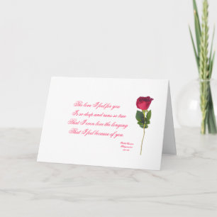 Cartes Pour Fêtes Annuelles Portugais : poema e rosa - Saint-Valentin