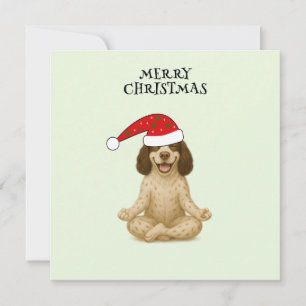 Cartes Pour Fêtes Annuelles pose de yoga de chien joyeux Noël