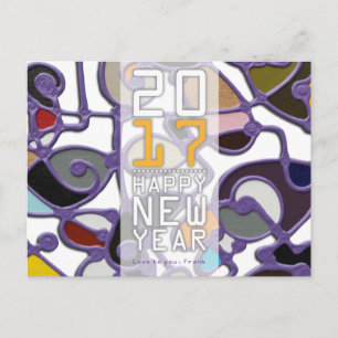 Cartes Pour Fêtes Annuelles Postcard, boîte aux lettres, 2017 Happy New Year