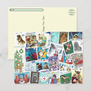 Cartes Pour Fêtes Annuelles Postcrossing -Timbres internationaux de Noël