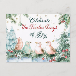 Cartes Pour Fêtes Annuelles Poster de 12 jours de Noël