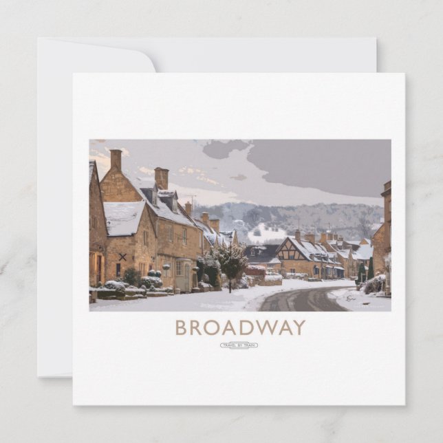 Cartes Pour Fêtes Annuelles Poster de Broadway Railway (Devant)