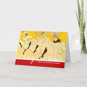 Cartes Pour Fêtes Annuelles Poster de la fille dansante Jaune Toulouse Lautrec