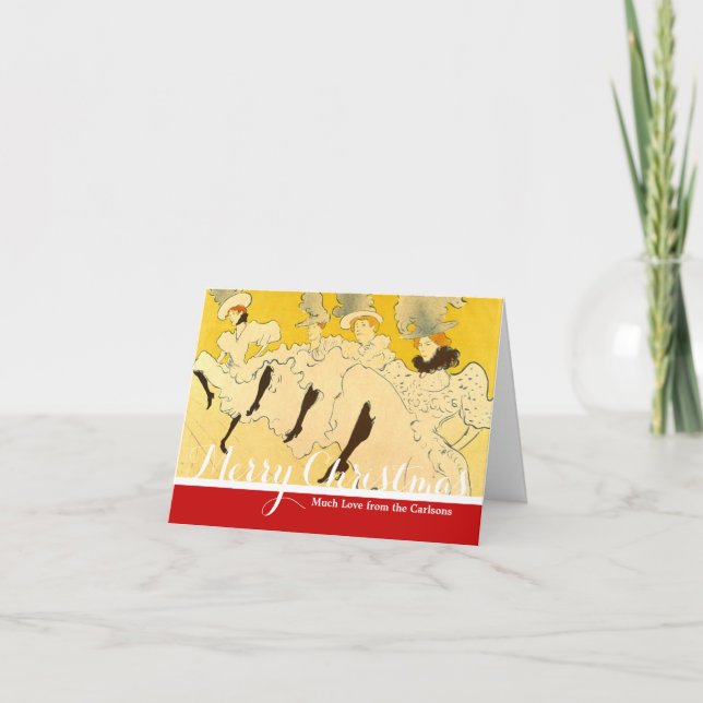 Cartes Pour Fêtes Annuelles Poster de la fille dansante Jaune Toulouse Lautrec (Devant)