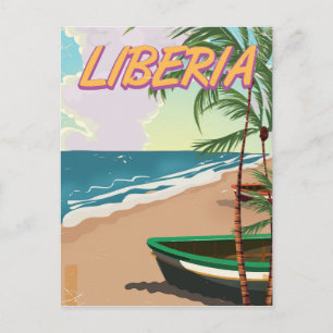 Cartes Pour Fêtes Annuelles poster de voyage de vacances au Libéria
