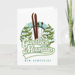 Cartes Pour Fêtes Annuelles Poster du ski de Gunstock Mountain New Hampshire