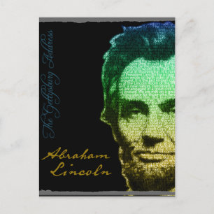Cartes Pour Fêtes Annuelles Poster Lincoln Portrait Texte