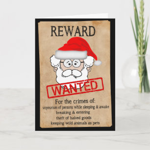 Cartes Pour Fêtes Annuelles Poster Recherché du Père Noël drôle