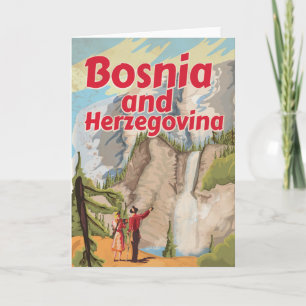 Cartes Pour Fêtes Annuelles Poster Vintage voyage de Bosnie-Herzégovine