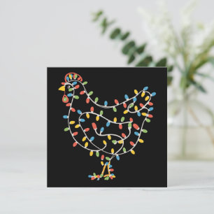 Cartes Pour Fêtes Annuelles Poulet drôle de Noël vacances agriculteur ferme