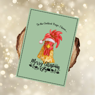 Cartes Pour Fêtes Annuelles Poulet épicé drôle Joyeux Noël