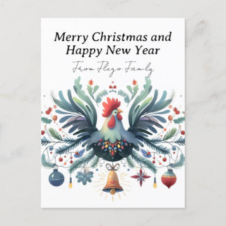Cartes Pour Fêtes Annuelles Poulet Festif