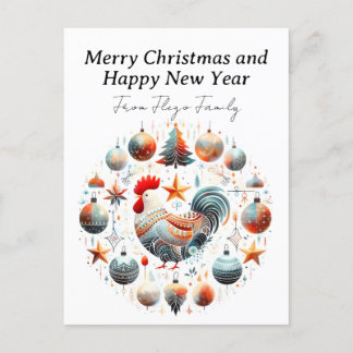 Cartes Pour Fêtes Annuelles Poulet Festif